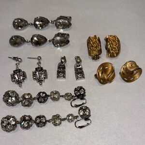 Vintage Earrings Bundle Of 6
